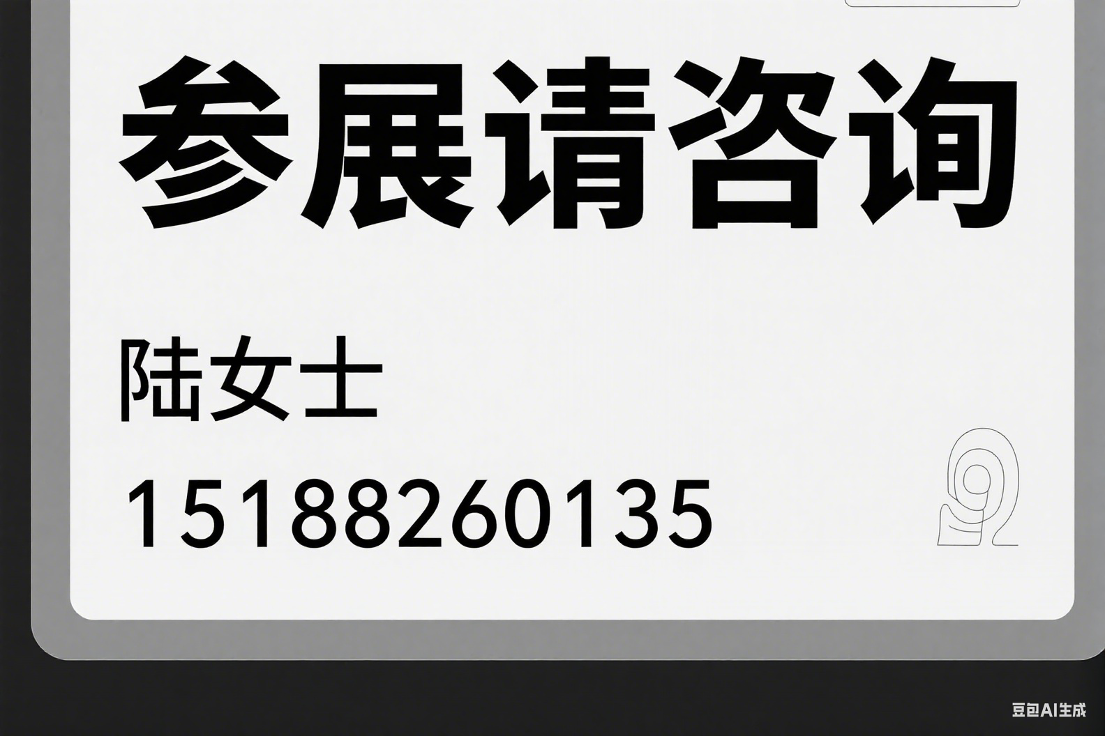 生成参展咨询名片