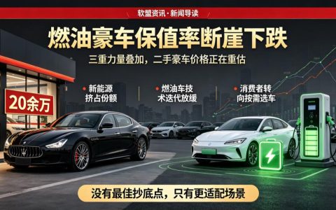 二手燃油豪车跌到20万！经销商却说”没有最佳抄底点”，新能源时代买车逻辑彻底变了