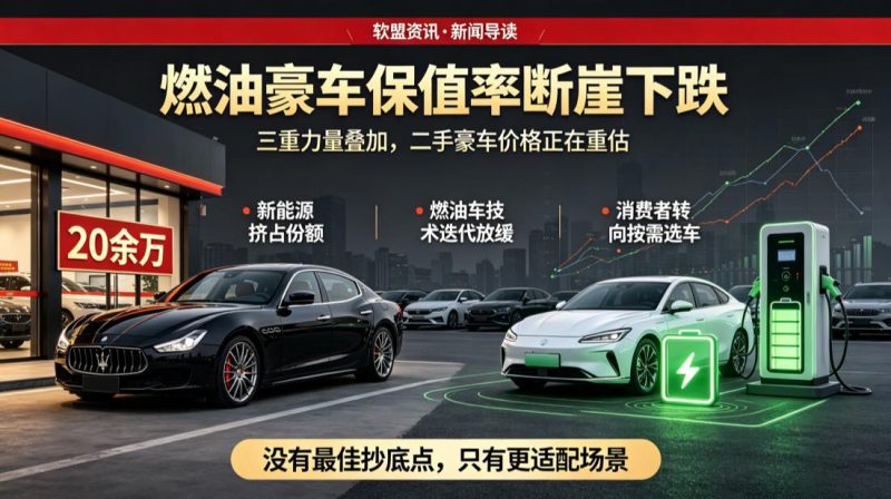 二手燃油豪车跌到20万！经销商却说"没有最佳抄底点"，新能源时代买车逻辑彻底变了