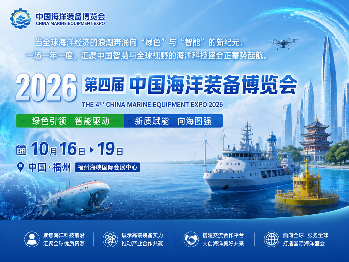 掘金蓝色海洋经济!2026 第四届福州海装展开启招商 福州海装展火热招商 共拓海洋产业商机。