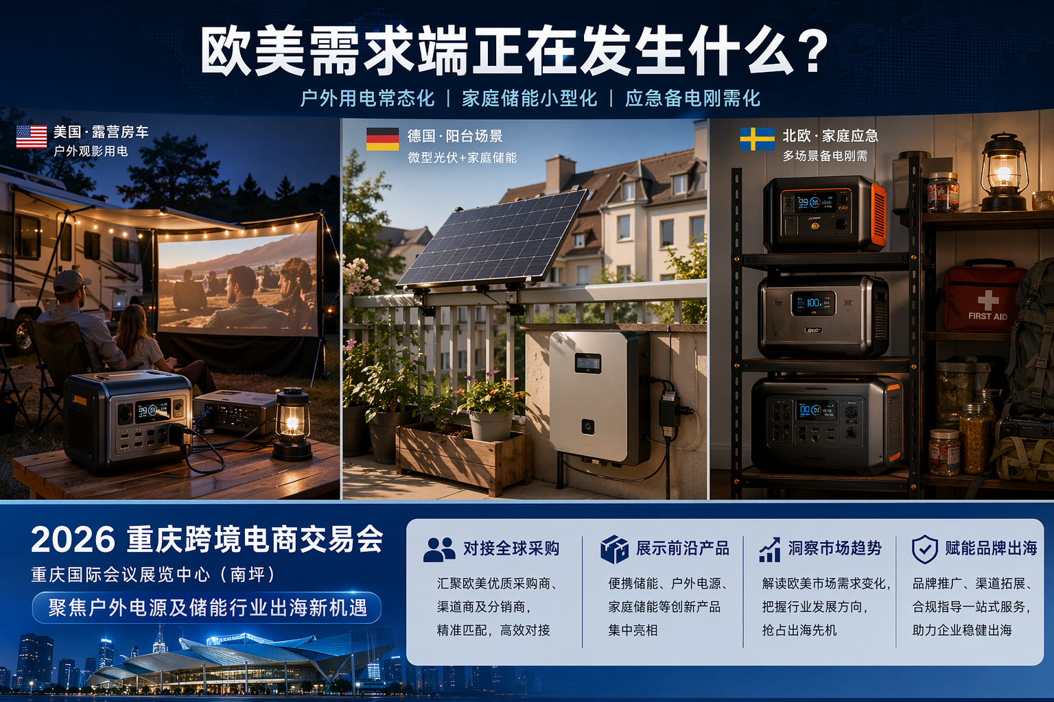 框架式竖版信息图,把五条选品判断呈现为可逐条打勾的检查清单。五个条目自上而下排列,每条用图标与产品样例表达、不出现文字:一、规格标准化(国际通行的尺寸型号与认证,以紧固件、轴承、密封件为代表);二、无维护或低维护需求(装上即用、用完换新,以劳保安防、清洁用品、物料搬运工具为代表);三、单件货值与物流成本匹配(小型集装箱配货与海外仓周转意象);四、真正了解采购场景(割草机对应园林维护、劳保手套对应耐磨或防切割,用终端使用场景剪影表达);五、供应链支撑小批量起订(柔性产线小批量首单与快速迭代意象)。每条右侧设选中打勾标记,底部以同时满足三条以上即值得做样品计划的路径收束,强化层层筛选、得到结论的过程感;构图稳定、层次分明,可直接拿去做开选品会的检查工具。