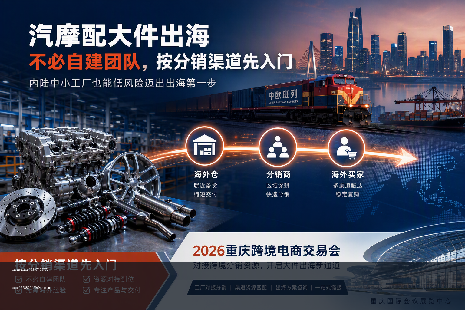 汽摩配大件出海不必自建团队,重庆跨交会上按分销渠道先入门