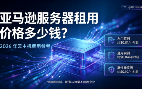 亚马逊服务器租用价格多少钱？