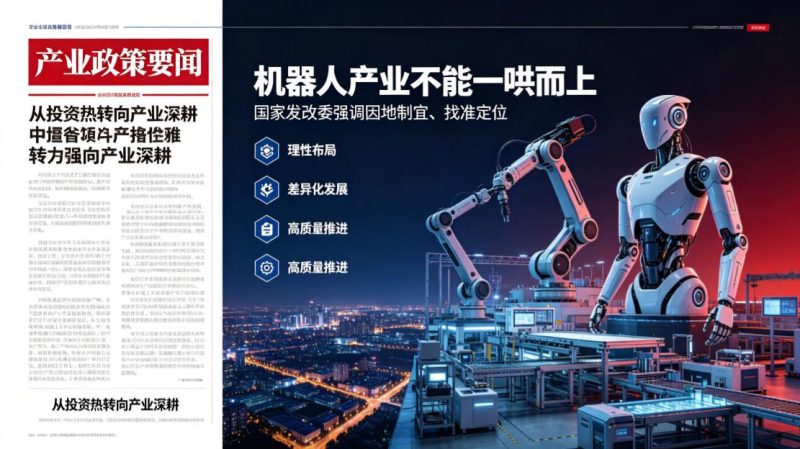 国家发改委发话：机器人产业不能“一哄而上”，要因地制宜、找准定位