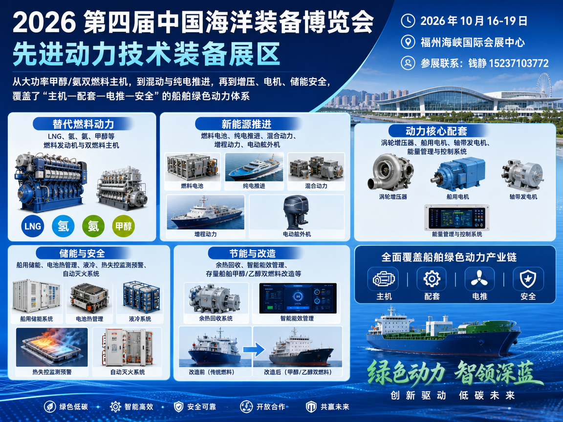 2026福州海装展先进动力技术装备展区：曼恩、瓦锡兰、玉柴、潍柴等领军企业集结