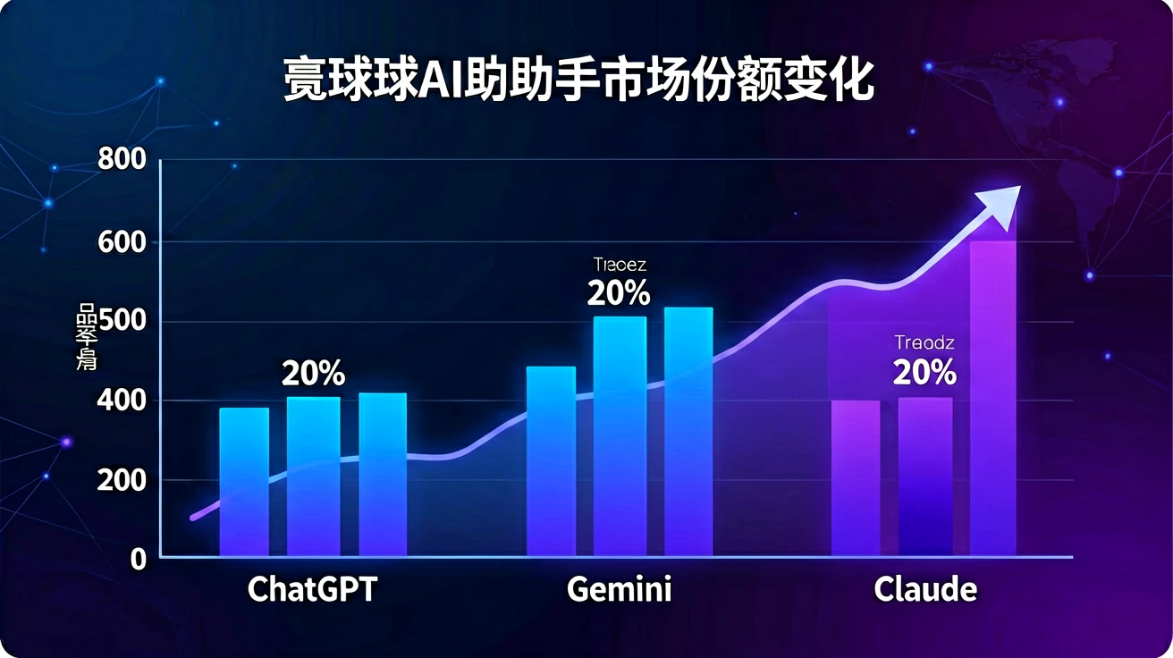 ChatGPT市场份额首度跌破50%：全球大模型竞争格局如何重塑企业选型策略？