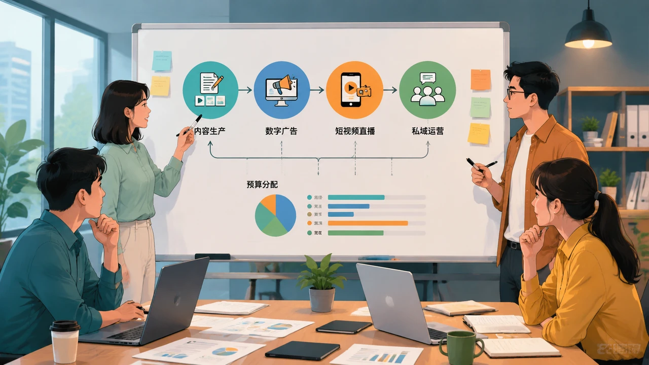 中小企业AI营销预算怎么分配：内容生产、投放与私域运营的决策框架