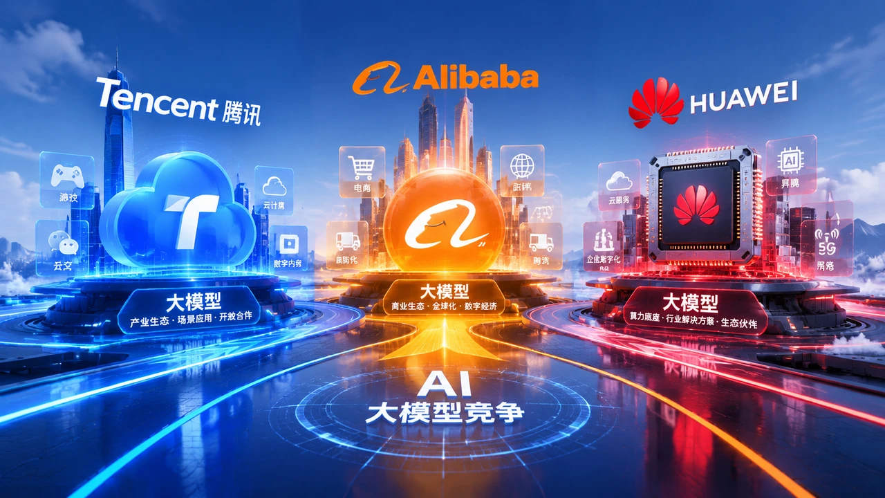 中国AI大模型竞争格局概念图