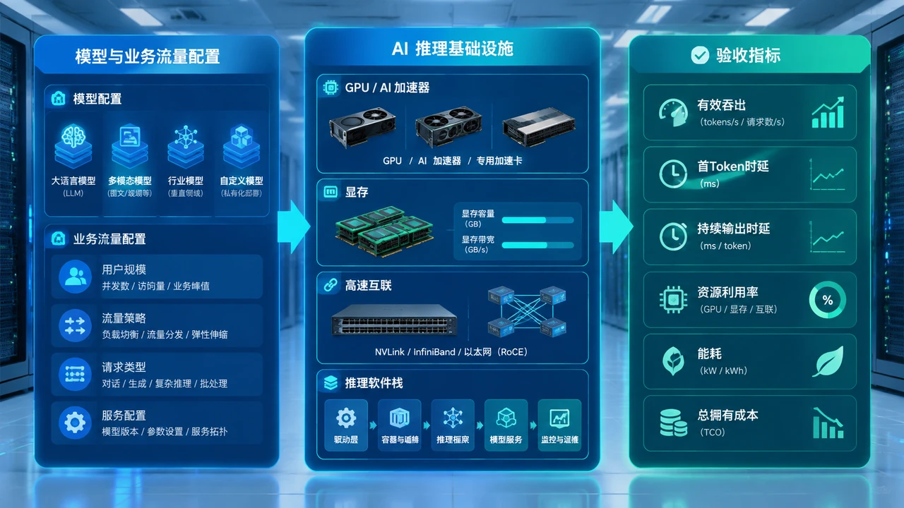 AI推理基础设施如何验收:企业别只看峰值算力,还要评估有效吞吐、时延与软件栈 1 AI推理基础设施从模型适配到业务有效产出的验收框架
