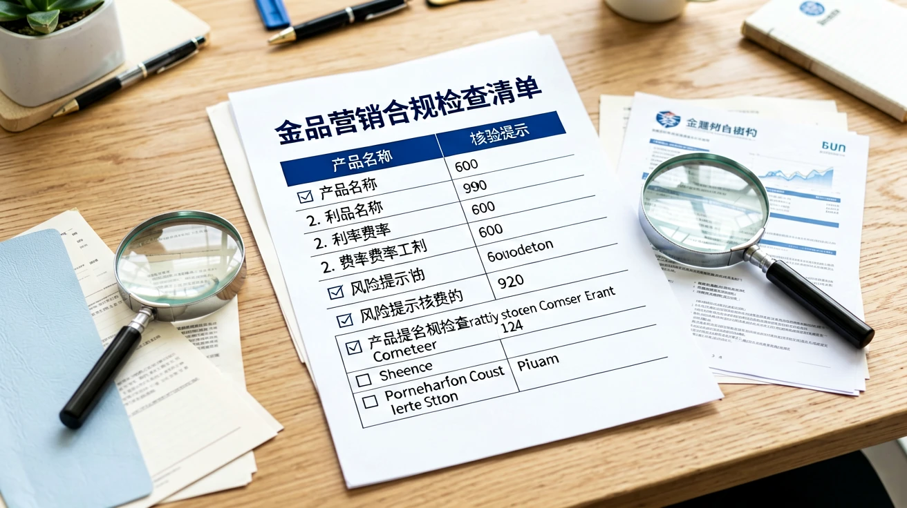 金融产品营销合规检查清单与合同文件