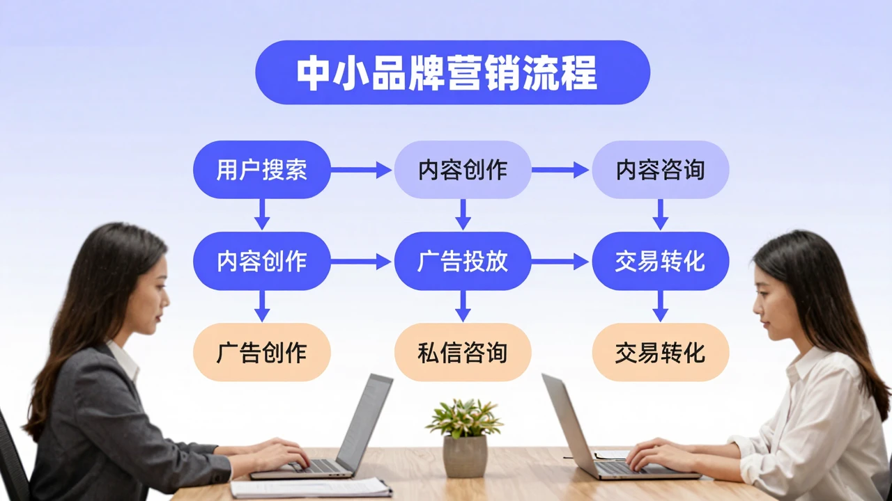 中小品牌重构平台内营销流程示意图