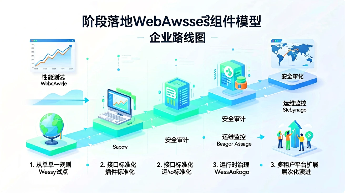 WebAssembly组件模型走向企业应用:技术负责人如何评估性能、隔离性与落地成本? 3 企业分阶段落地WebAssembly组件模型的路线图