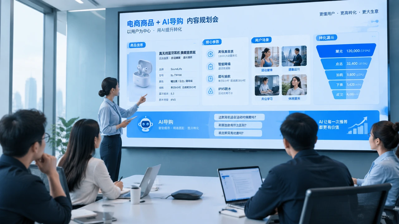 电商平台集体布局AI导购后,品牌如何重做商品内容与转化链路? 1 品牌团队规划AI导购商品内容