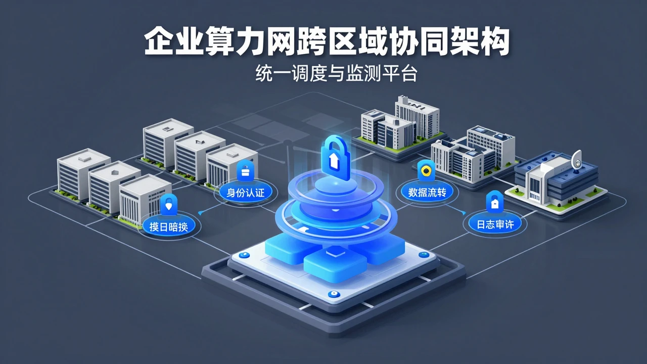 算力网从“能调度”走向“可信运行”:企业如何评估跨中心安全与审计能力? 1 跨区域算力网端管云协同与安全审计示意