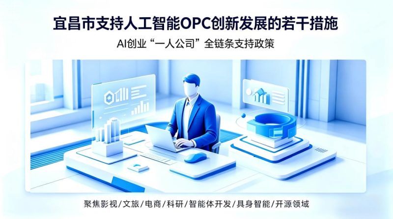 宜昌OPC政策,一人公司创业补贴,AI超级个体扶持