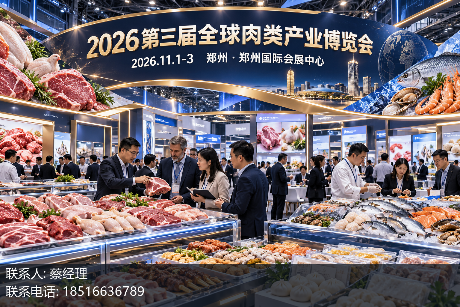 肉禽水产厂在郑州肉博会能对接哪些买家正文中部语义配图