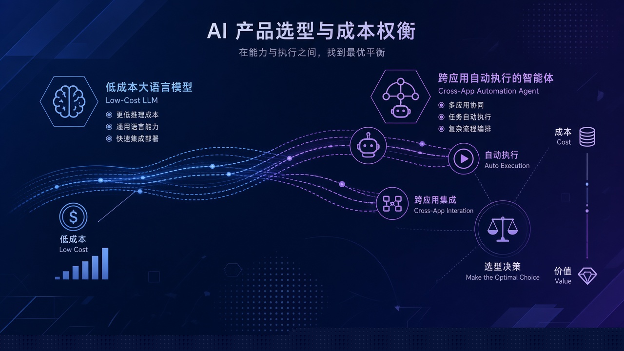 OpenAI推出GPT-6.1 Sol与自主智能体Dots:模型标准词元价格约为Astra的五分之一 1 象征大模型成本与智能体跨应用执行的抽象科技插画
