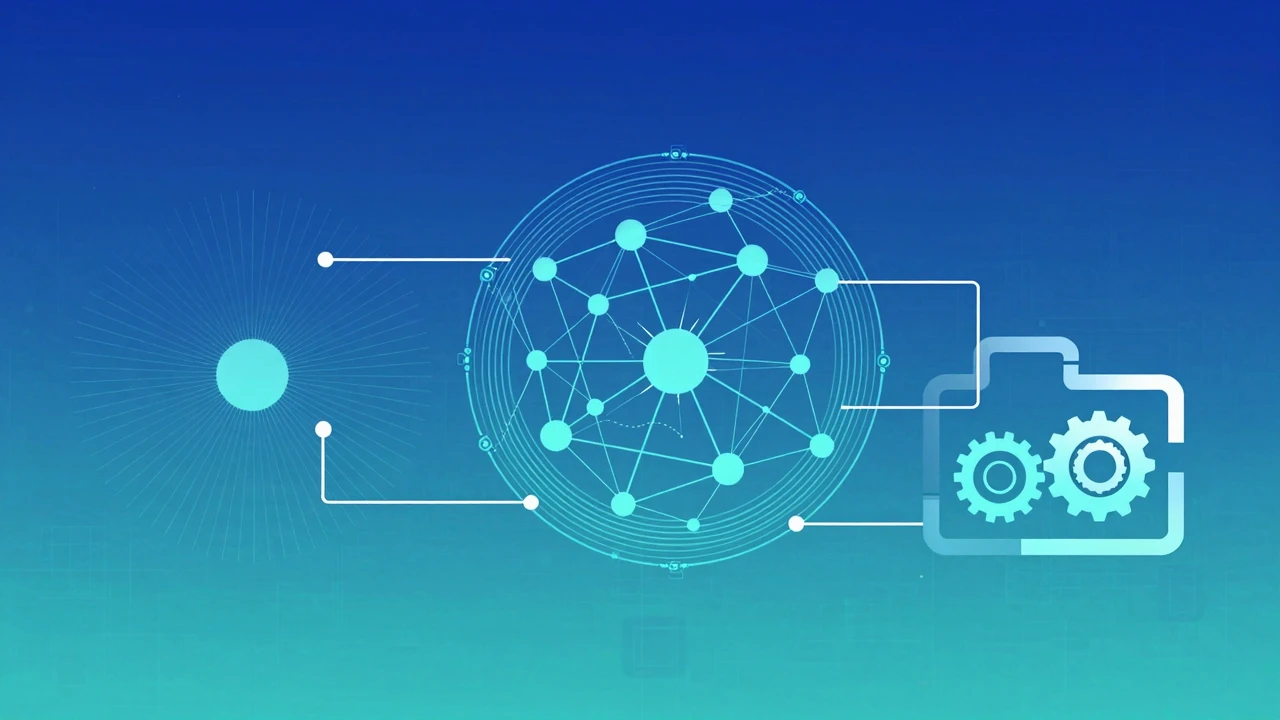 谷歌DeepMind发布Gemini 4首款旗舰模型Argon:领导层调整后,研发重心如何转向产品交付? 1 象征AI实验室研究与产品交付关系的科技概念插画