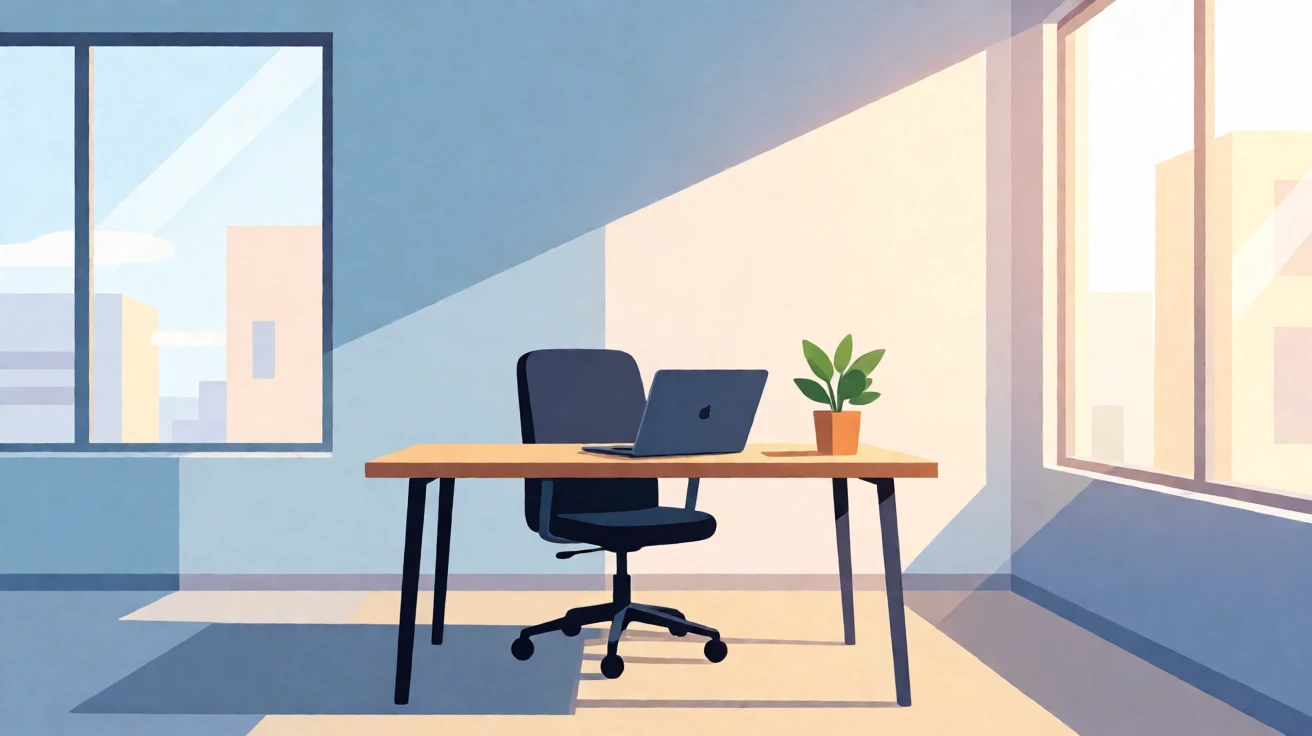 面向单人创业者的免租共享办公空间示意图