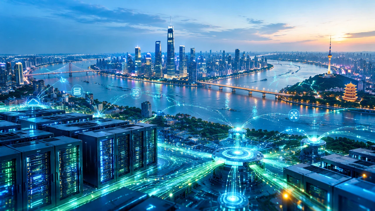武汉数智经济高质量发展“十五五”规划:企业如何评估区域算力与数据基础设施 1 武汉城市与算力网络数据基础设施示意