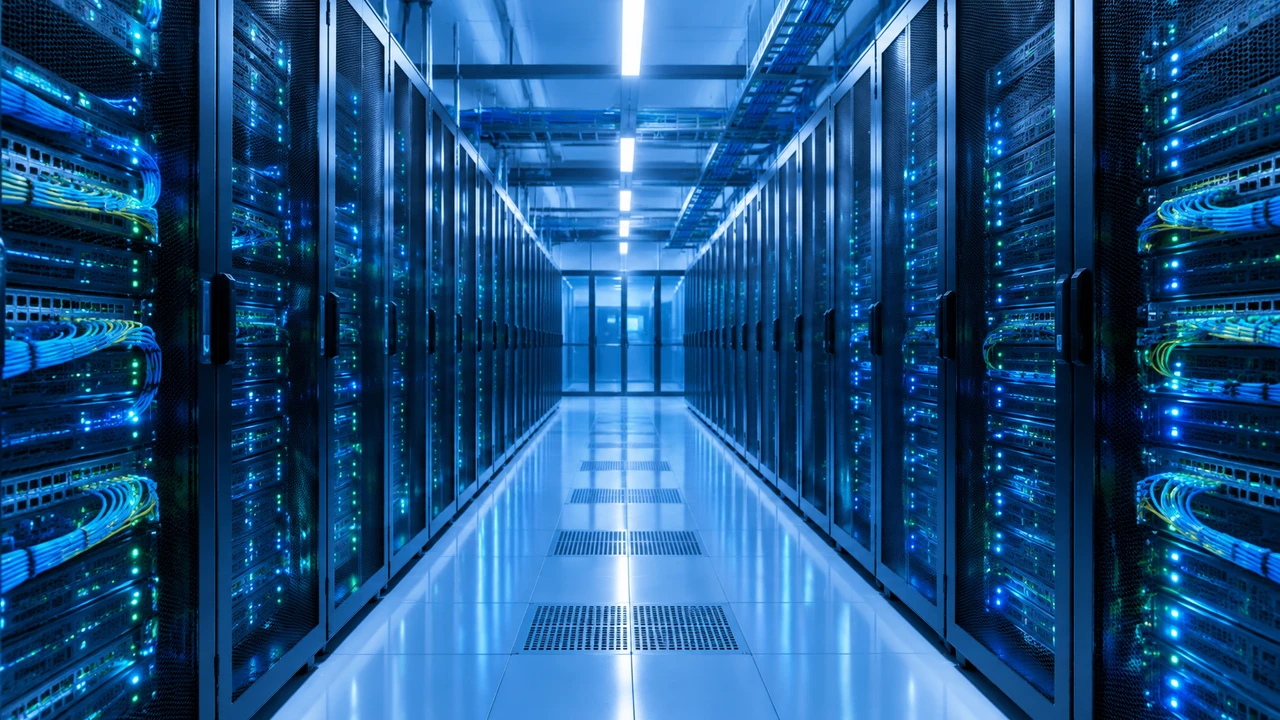 城市智算中心服务器机房示意图