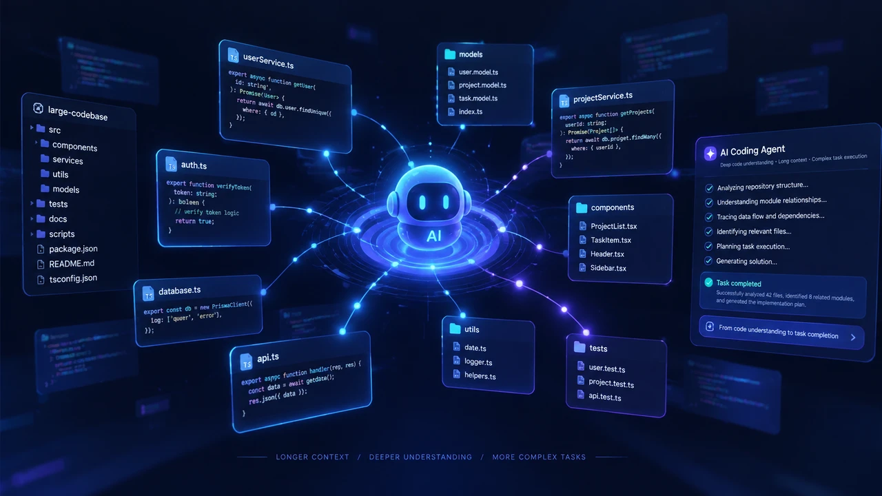 AI编程模型分析大型代码仓库的抽象可视化