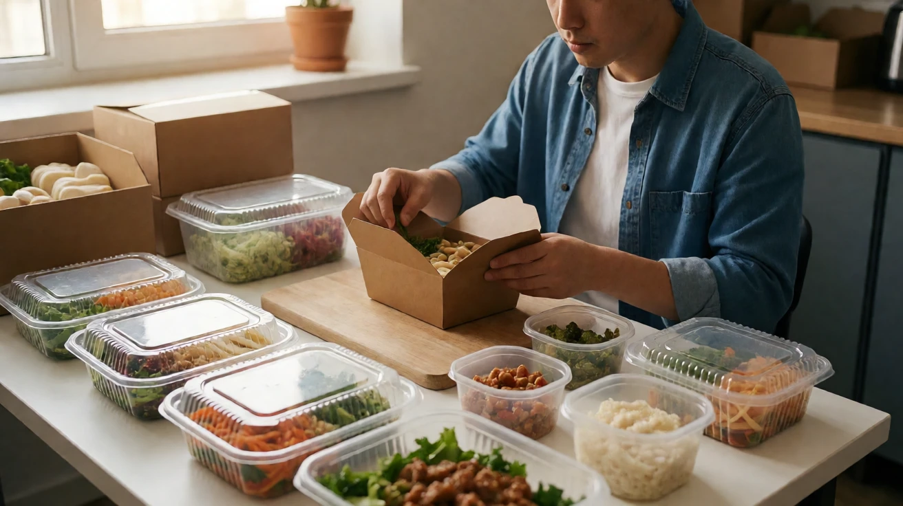 想用共享厨房试水餐饮品牌?先验证订单,再决定要不要开店 1 共享厨房工作站中的外卖打包和食材备料场景